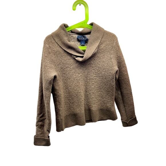 Lucky Brand Green Wool Blend Sweater - V Neck Cowl Neck - Picture 7 of 10